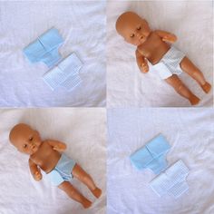 set 3 vêtements et accéssoire body bonnet et bavoir pour poupon de 40cm poupée
