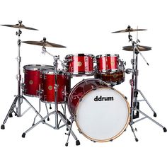 dDrum 7x10-Inch D2 Series 6-Ply Basswood Rack Tom Drum Silver Sparkle Finish