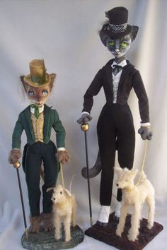 COOL CATS~Sharon Mitchell *BRAND NEW* cloth art animal doll pattern