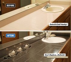 88 Best Countertop Refinishing Images In 2019 Refinish Countertops Countertop Refinishing Works Equally Well On Kitchen Countertops Bathroom Vanities Laminate Breakfast Bars And Even Cultured Marble Sink