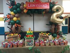 The Lion King S First Birthday Party Candy Table Idea Birthday Party