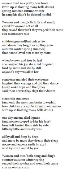 Essay On Health Ee Cummings Anyone Lived In A Pretty How Town In An Essay What Is A Thesis Statement also Cause And Effect Essay Papers Best Poetry Images Thoughts Beautiful Words Pretty Words Argument Essay Topics For High School