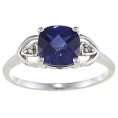 14k Or Blanc Naturel Saphir Bleu Eternity Ring septembre Pierre de Naissance Taille 7