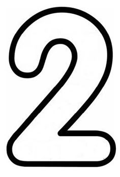 printable number 2 outline print bubble number 2 bubble numbers