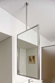 Bathroom Mirror Mounted On Pole Google Search Master Bath M Is A Suspended Mirror That Uses The Ceiling As Its Only Fixing Point