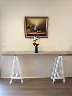 16 Best Hall Tables Images In 2019 Recycled Furniture Homes Ebay Hall Tablesentrance Tableentryway Tablestrestle