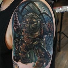 lil chef on tattoo inspirations pinterest bioshock big daddy