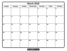 2018 blank calendar with holidays