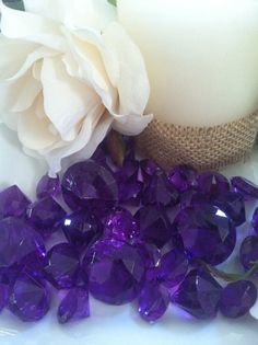 5000 Diamond Scatter Crystals Confetti Wedding Table Decoration 2 Mixed Sizes Lavender