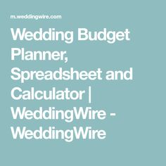 online wedding budget spreadsheet