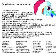 birthday mlp scenarios my little pony birthday scenario game by