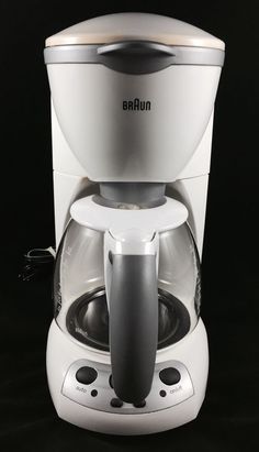 Braun AromaDeluxe KF580 3105 10 Cup Coffee Maker White Permanent Filter Tested Braun AromaDeluxe KF580 3105 10 Cup Coffee Maker White Permanent Filter Tested