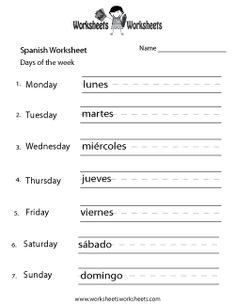 Spanish Days Of The Week Worksheet Teaching French Teaching Spanish Spanish Cl Spanish Spanish Days Of The Week Worksheet Teaching French Teaching Spanish Spanish Cl Spanish