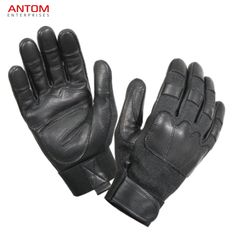 Black Leather D-3A Leather Tactical Usmc Us Military Airsoft Paintball Gloves