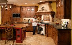 79 Best Tuscan Kitchens Images On Pinterest Most Por Tuscan Kitchens Such As Chandelier Lighting And Bar Style Are Quite Wonderful In Modern Contemporary Designs