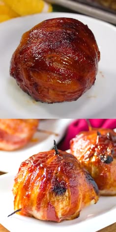 BBQ Bacon Wrapped Onion Bombs are an extravaganza of flavors. A treat that a real meat lover is going to go crazy for!! Great Father's Day meal too!! #onionbombs #bacon #bbq #baconwrapped #fathersday BBQ Bacon Wrapped Onion Bombs are an extravaganza of flavors. A treat that a real meat lover is going to go crazy for!! Great Father's Day meal too!! #onionbombs #bacon #bbq #baconwrapped #fathersday