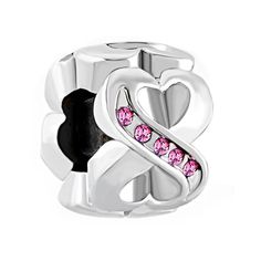 Hippocampe Européen CZ Crystal Charm Silver Spacer Beads Fit Collier Bracelet