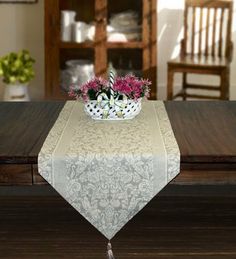 handmade Jacquard Weave Can be used both side Attractive Coral Weaved Table runner Sizes :13x36 inches Center Table kilim weave