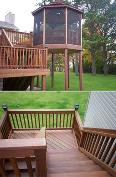 62 Best Gazebo Ideas For Your Backyard Images On Pinterest Garden Designed And Built With Elegant Hardwood This Second Story Deck Screened In Gazebo