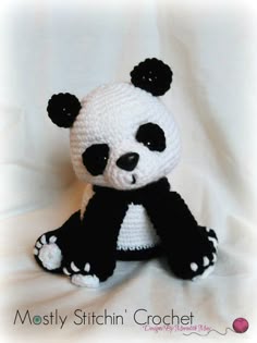Panda Bear CROCHET PATTERN PDF by MostlyStitchin on Etsy