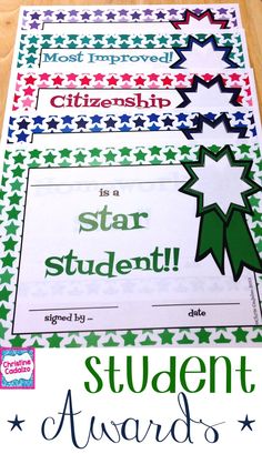 star student award template rewarding good behavior pinterest