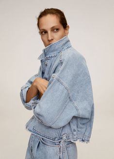 ZARA rose clair surdimensionné Veste En Jean Avec Ceinture ZARA rose clair surdimensionné Veste En Jean Avec Ceinture