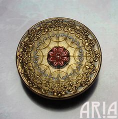 Faux leather buttons x5 20mm dia Dark Brown natural fancy vintage retro buttons