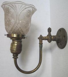 30 Best Gas Light Ings Images On Pinterest Lights Antique Vintage Br Gas Light Wall Mount Sconce Gl Shade