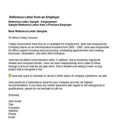 48 best reference letter