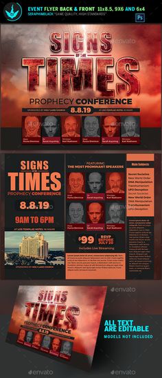 End Times Prophecies Conference Flyer Template Flyer template - conference flyer template End Times Prophecies Conference Flyer Template Flyer template - conference flyer template