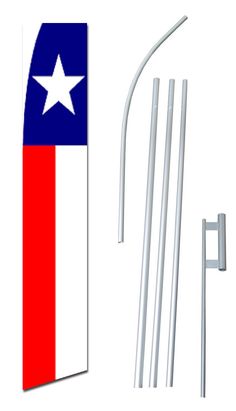 Auto Body and Paint// Installation King Size Swooper Flag Sign with Pole and Full Assembly Pack of 2