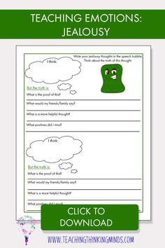 attack the jealousy zombie cbt activities and worksheets