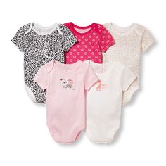 The Children Place Baby Girl bodysuit 5 count