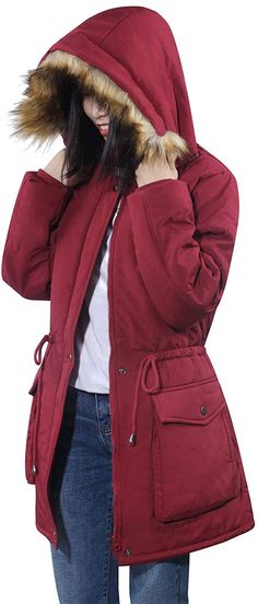 Vêtements femme Minetom Femme Hiver Chaud Manteau Court en Velours Côtelé