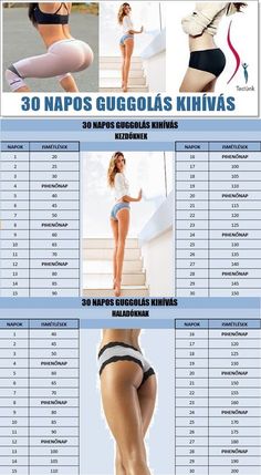 30 napos guggolas edzes-horz 30 napos guggolas kihivas Aerobics Workout, Pilates Workout, Tabata, Summer Body Workouts, Gym Workouts, Yoga Training