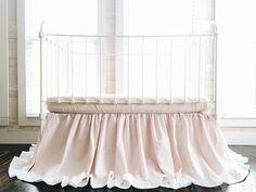 Gray American Baby Double Layer Ruffled Crib Skirt and Ultra Soft Microfiber Fitted Crib Sheet Bundle
