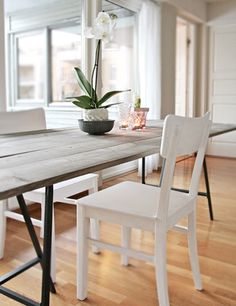 61 Best Dining Tables For Narrow Es Images In 2019 Lunch Room Need A Very Narrow Table For The Screen Porch This Looks Like It Fits