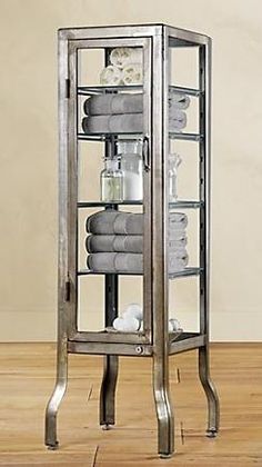 Pharmacy Large Bath Cabinet Burnished Steel Possibly Use For Bar Nice Vintage Medical Cabinet For The Bathroom I Have A Small One Over Sink Think White Paint But Stripped This Is What S Underneath