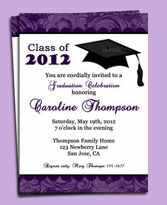 10 best sample graduation invitation images on pinterest