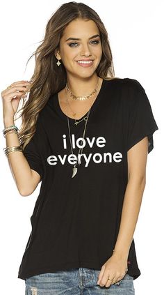 I Love Everyone Black V V Neck Oversized Tee Peace Love World Peace I Love Everyone Black V V Neck Oversized Tee Peace Love World Peace