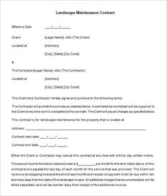 Lawn Care Contract Template from i.pinimg.com