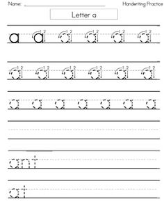 penmanship sheets