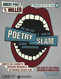 literary event annual poetry slam event posters ive created poetry slam event program flyer