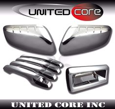 04-08 Ford F150 Chrome Full Mirror+4 Door+Tailgate Handle lever only Cover Trim