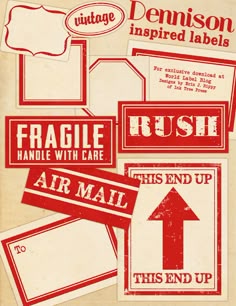 22 best red bordered labels gummed vintage label printables images