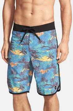 Abstract Leaf Flower Men/â/€s Beach Board Shorts Quick Dry Swim Truck Shorts
