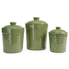 158 Best Canister Sets Images In 2019 Home Decor Signature Housewares 3 Piece Soro Ceramic Oregano Green Canister Set Signaturehousewares Kitchen Counter Storage