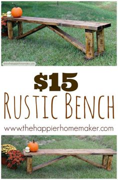 Hometalk 15 DIY Rustic Bench You Have To Follow A Million Links Hometalk 15 DIY Rustic Bench You Have To Follow A Million Links
