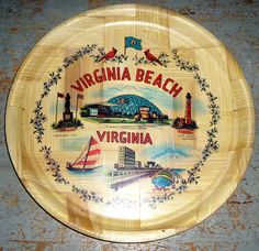 47 Best Virginia Beach 3 Images On Pinterest Vintage Tray Souvenir Virginia Beach Round Serving By Thebackshak