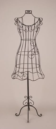 painted cottage chic shabby white iron dress shabby chic decor wire bust form